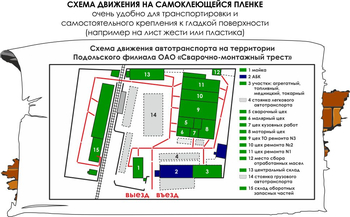 Схема движения (тип d, 2х1 метр, пленка) - Охрана труда на строительных площадках - Схемы движения - магазин "Охрана труда и Техника безопасности"